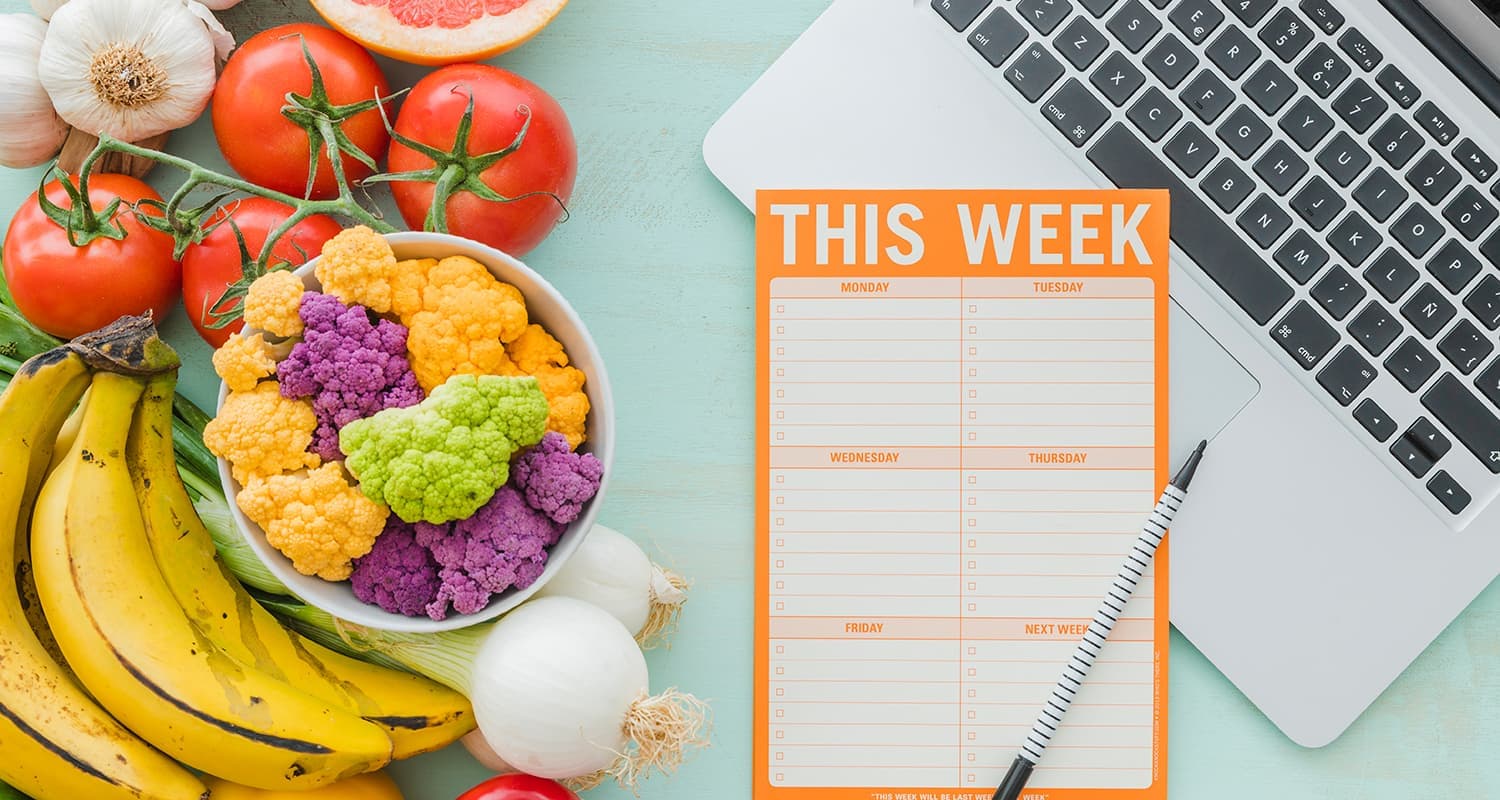 A dietitian reviewing a meal plan